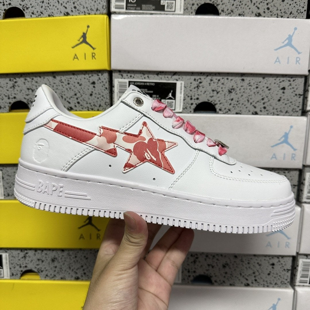 Bape Sta White Red Pink