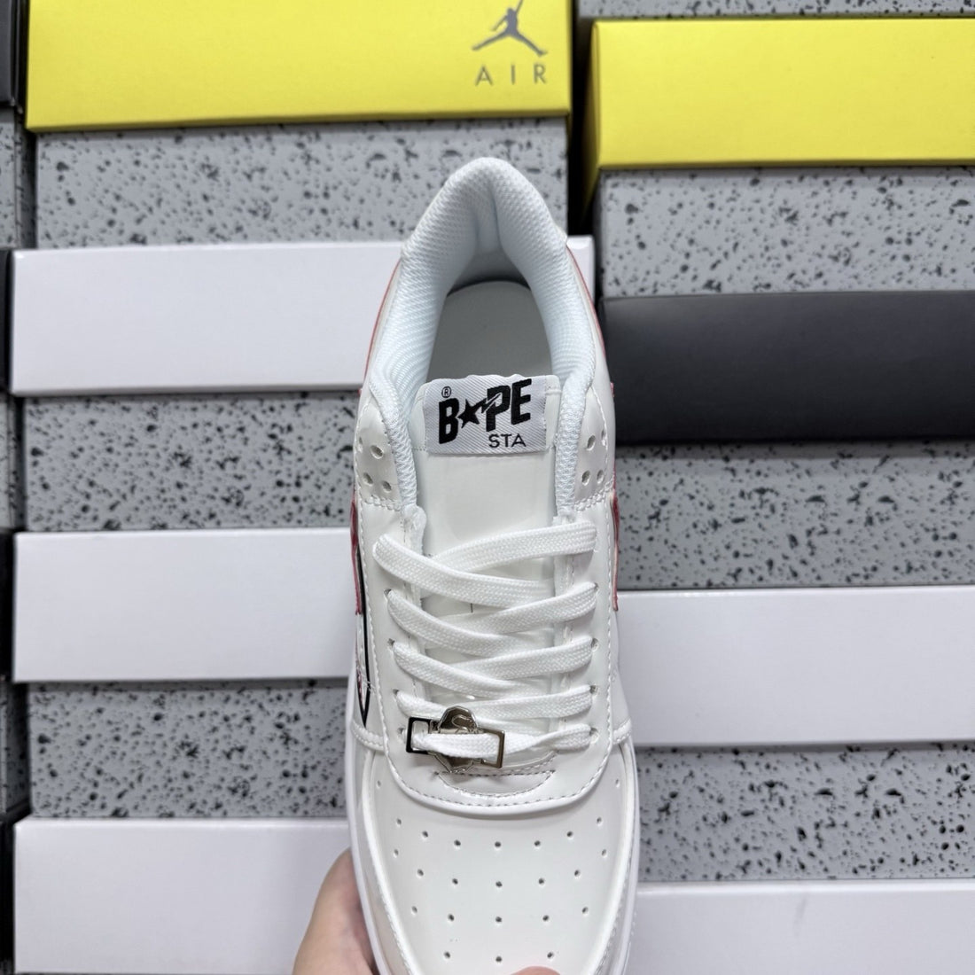 Bape Sta White Red Shark