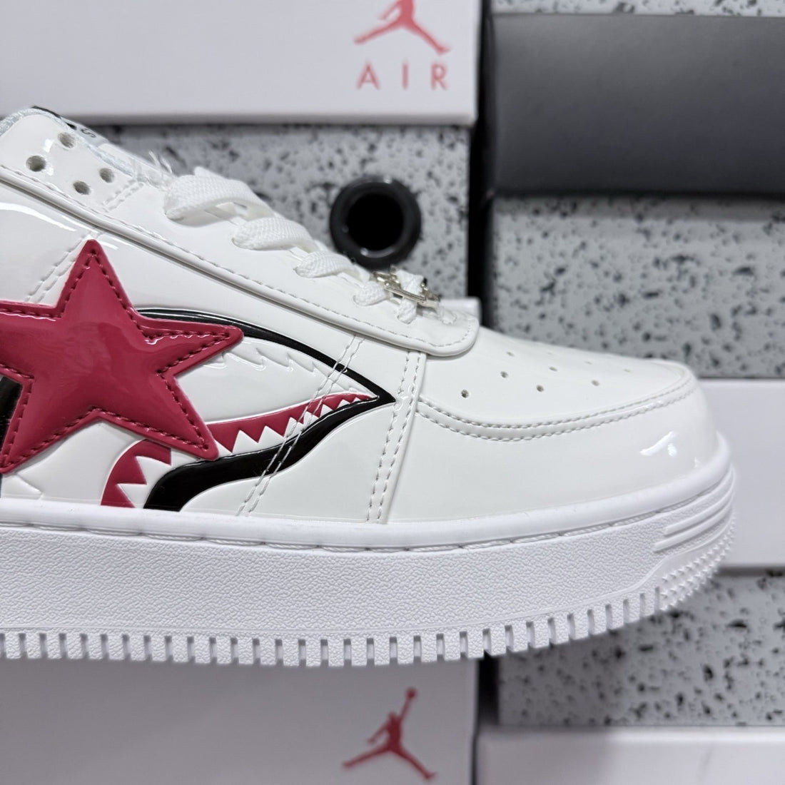 Bape Sta White Red Shark