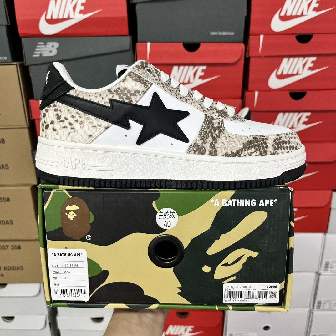 Bape Sta White Snakeskin