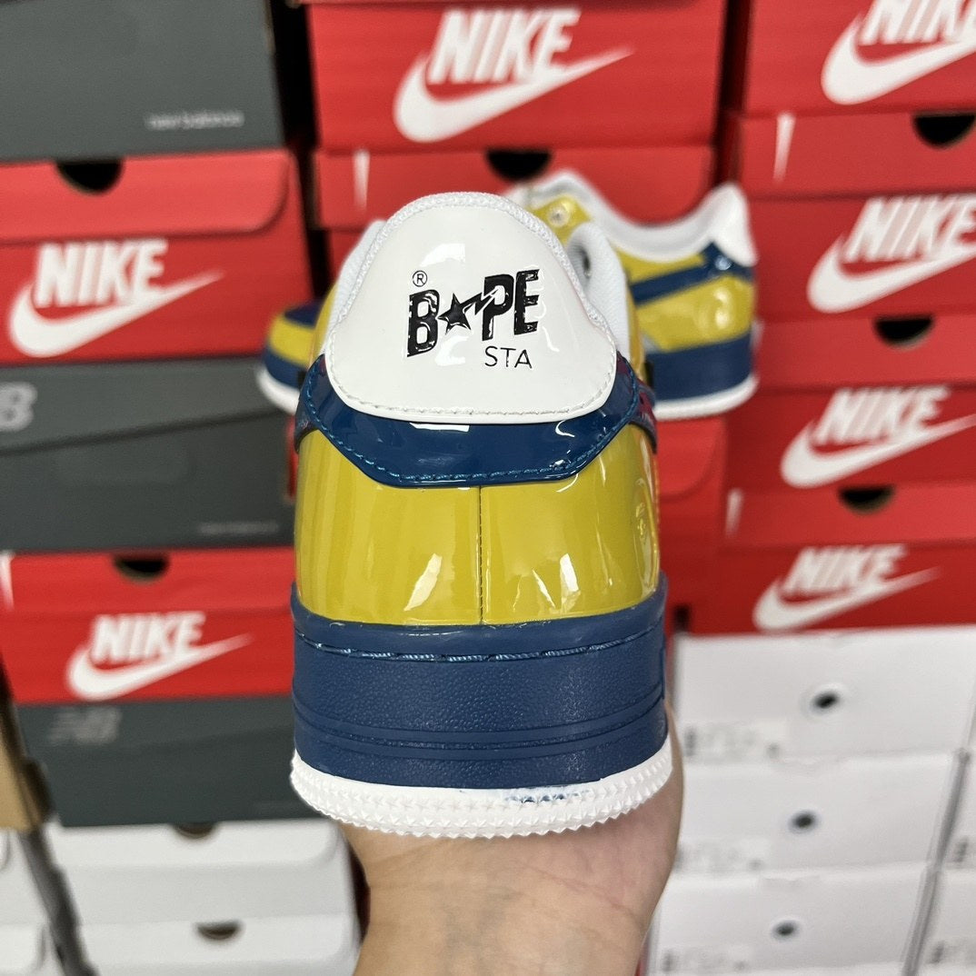 Bape Sta Yellow Blue Patent
