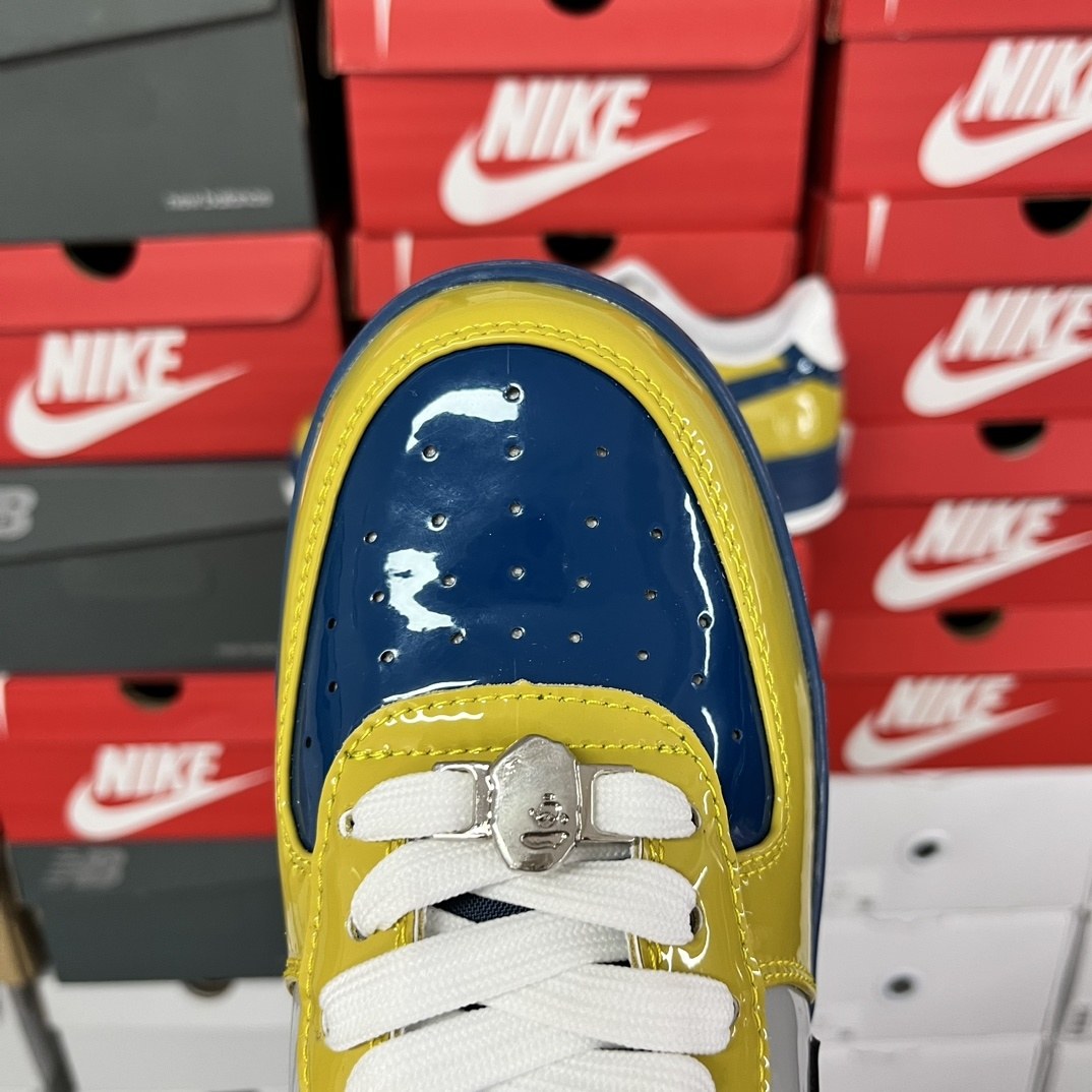 Bape Sta Yellow Blue Patent