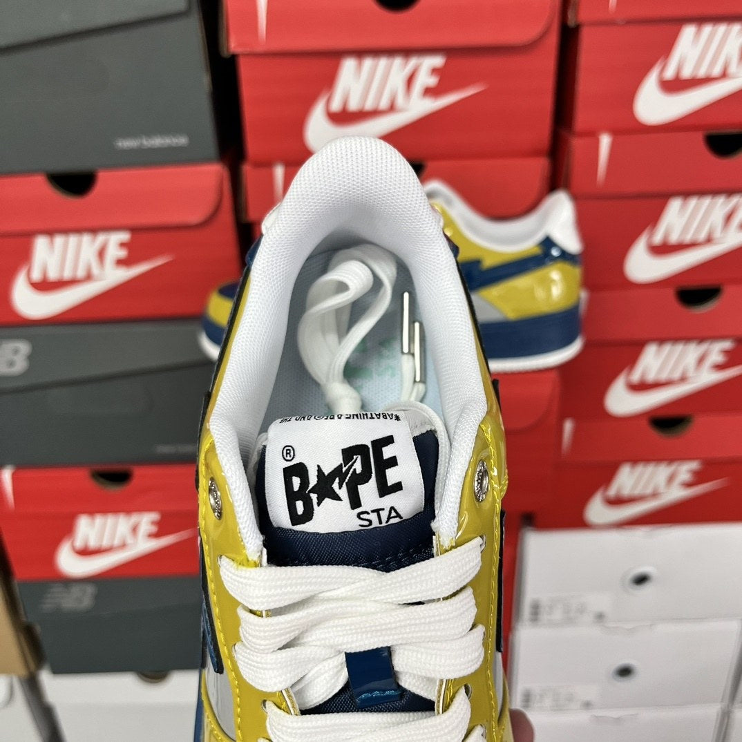 Bape Sta Yellow Blue Patent