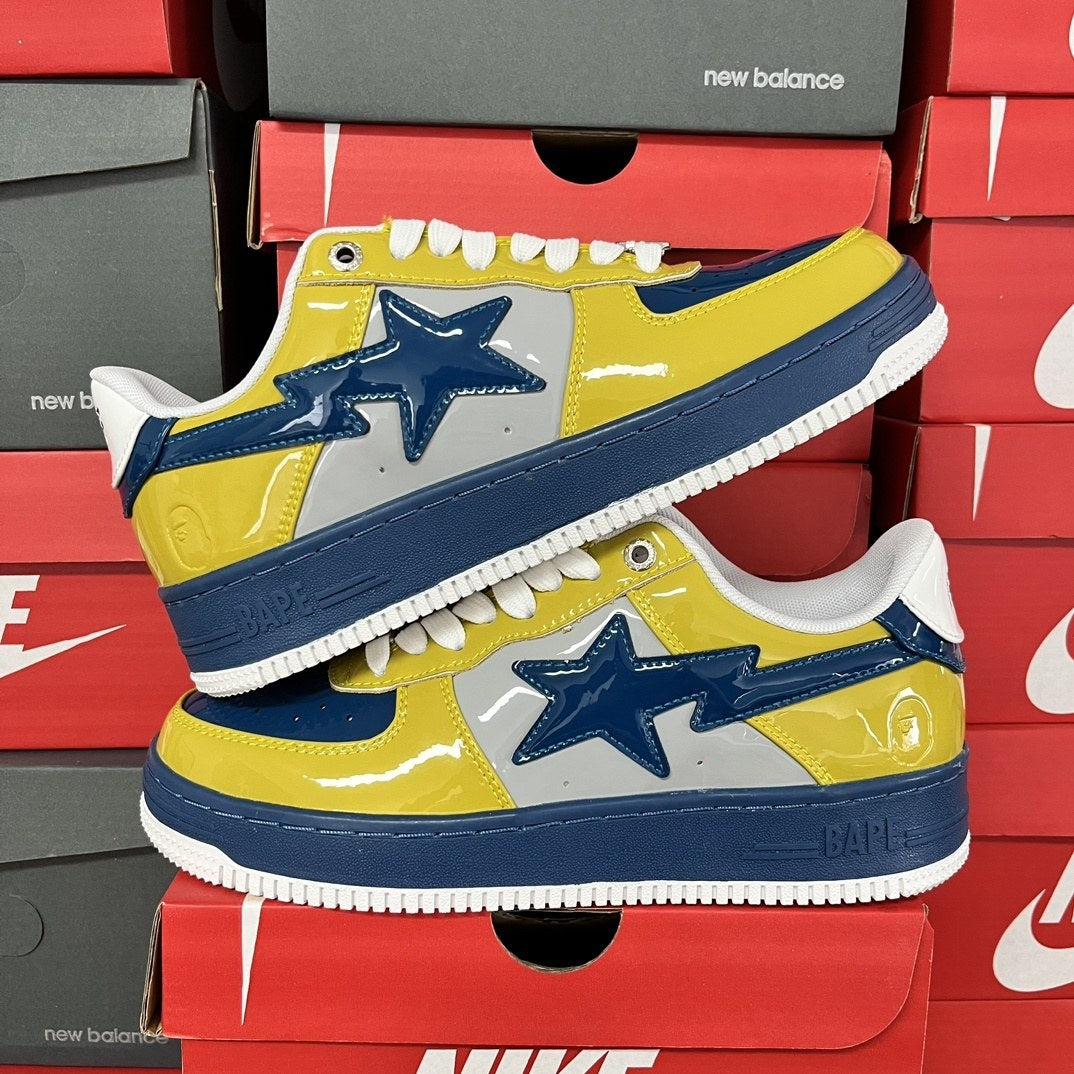 Bape Sta Yellow Blue Patent