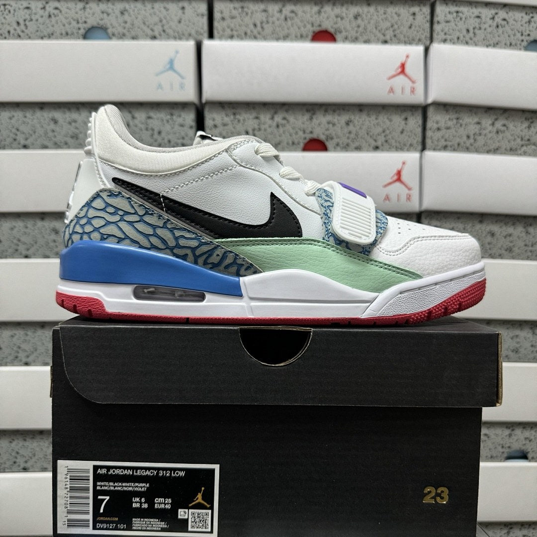 Jordan Legacy 312 Low Sail Blue Green Red