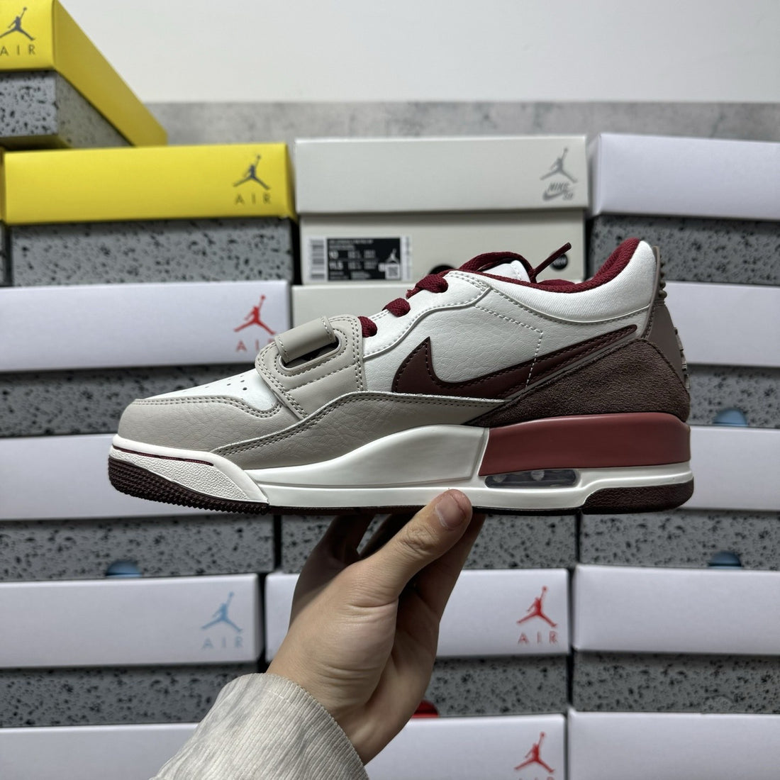 Jordan Legacy 312 Low Sail Burgundy Mocha