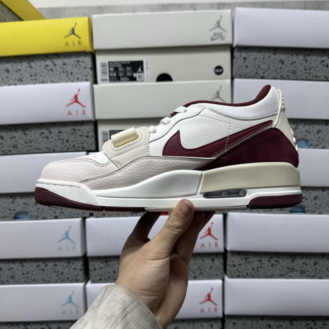 Jordan Legacy 312 Low Sail Burgundy Suede