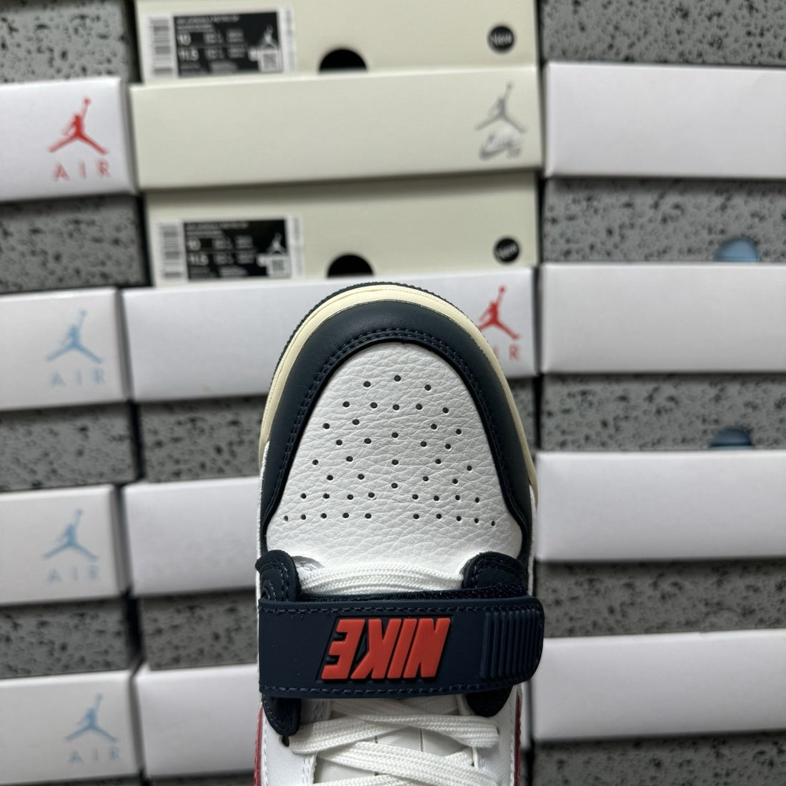 Jordan Legacy 312 Low Sail Navy Red Cement