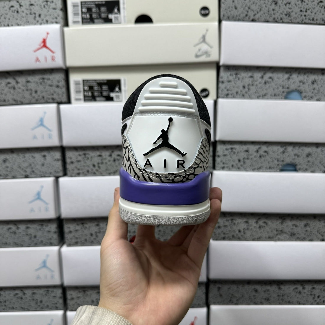 Jordan Legacy 312 Low White Black Purple