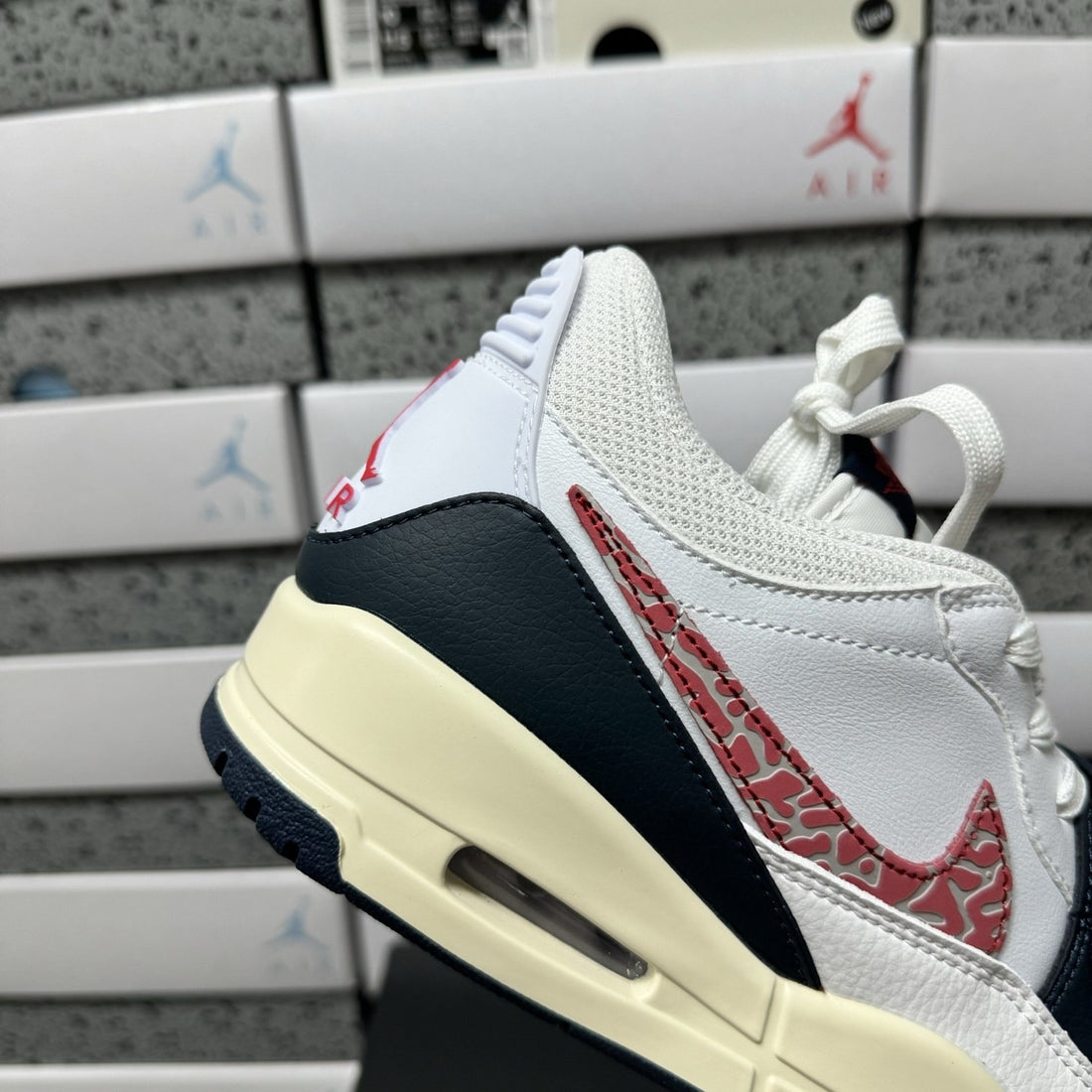 Jordan Legacy 312 Low White Navy Red