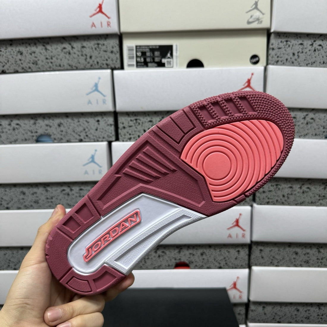 Jordan Legacy 312 Low White Pink Red