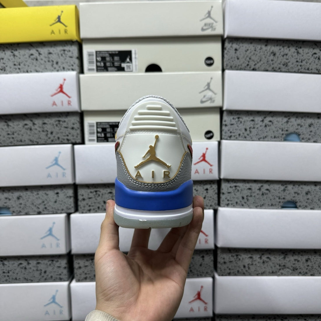 Jordan Legacy 312 Low White Royal Red Sail