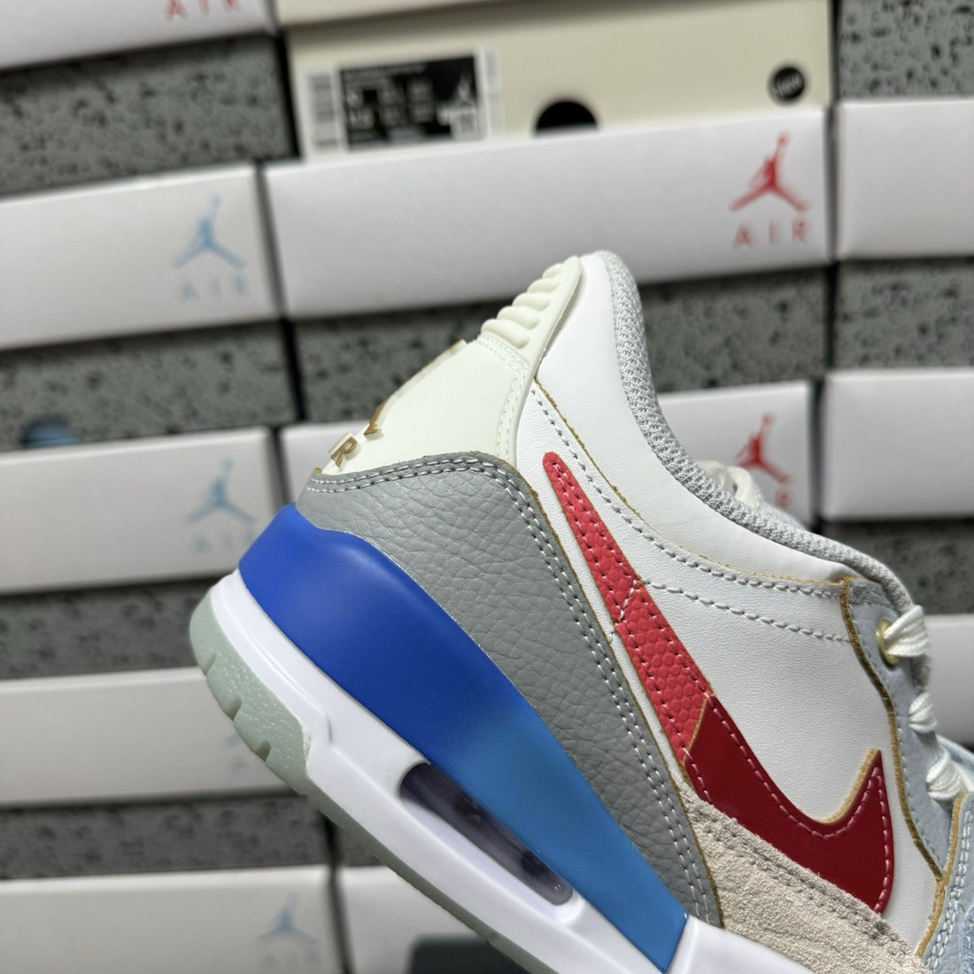 Jordan Legacy 312 Low White Royal Red Sail