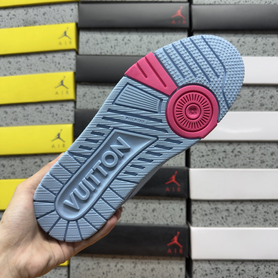 LV Trainer Baby Blue Multicolor