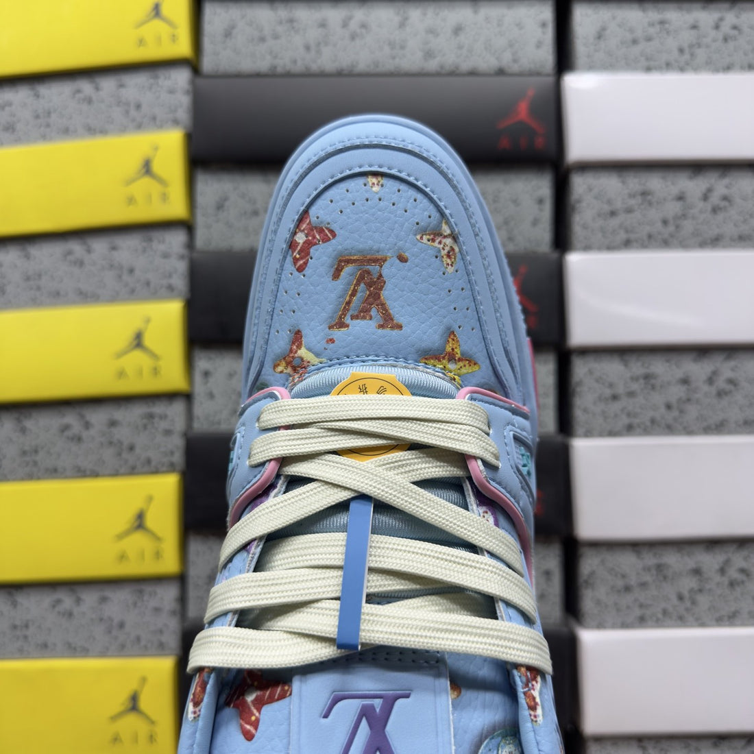 LV Trainer Baby Blue Multicolor