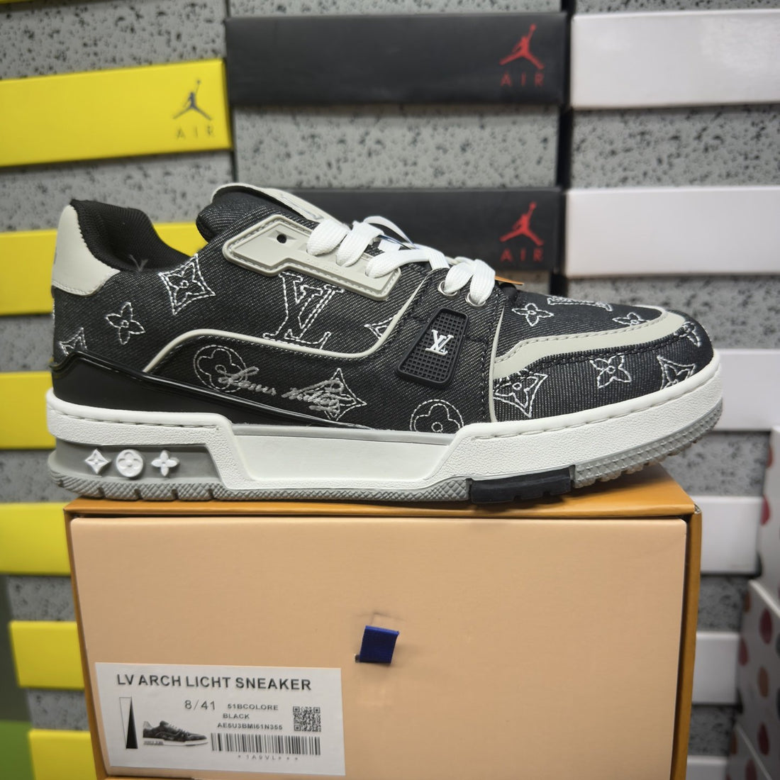 LV Trainer Black Denim Monogram