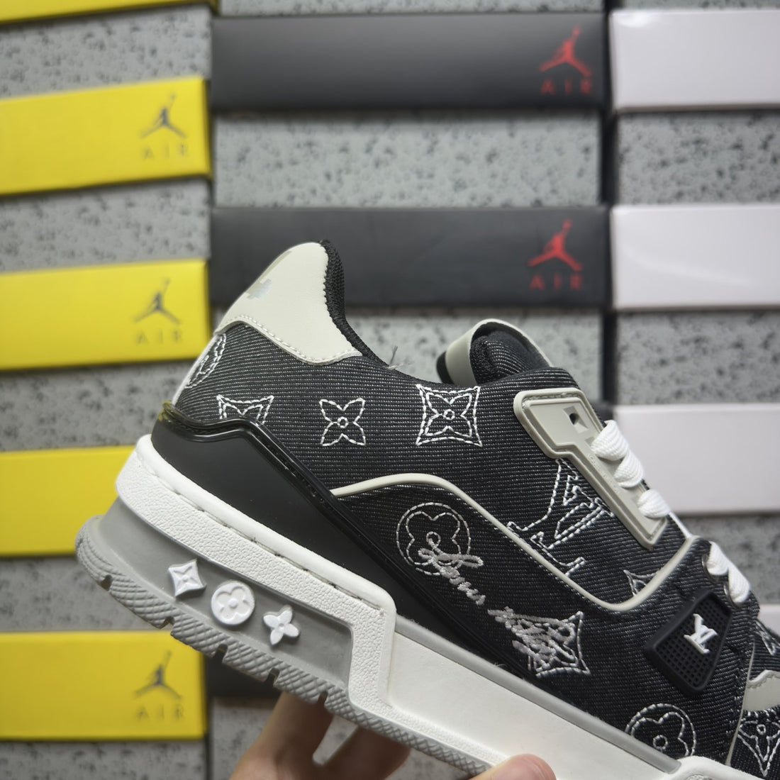 LV Trainer Black Denim Monogram
