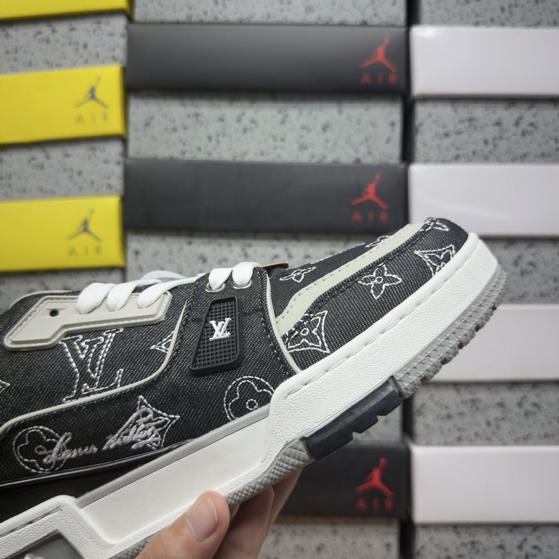 LV Trainer Black Denim Monogram