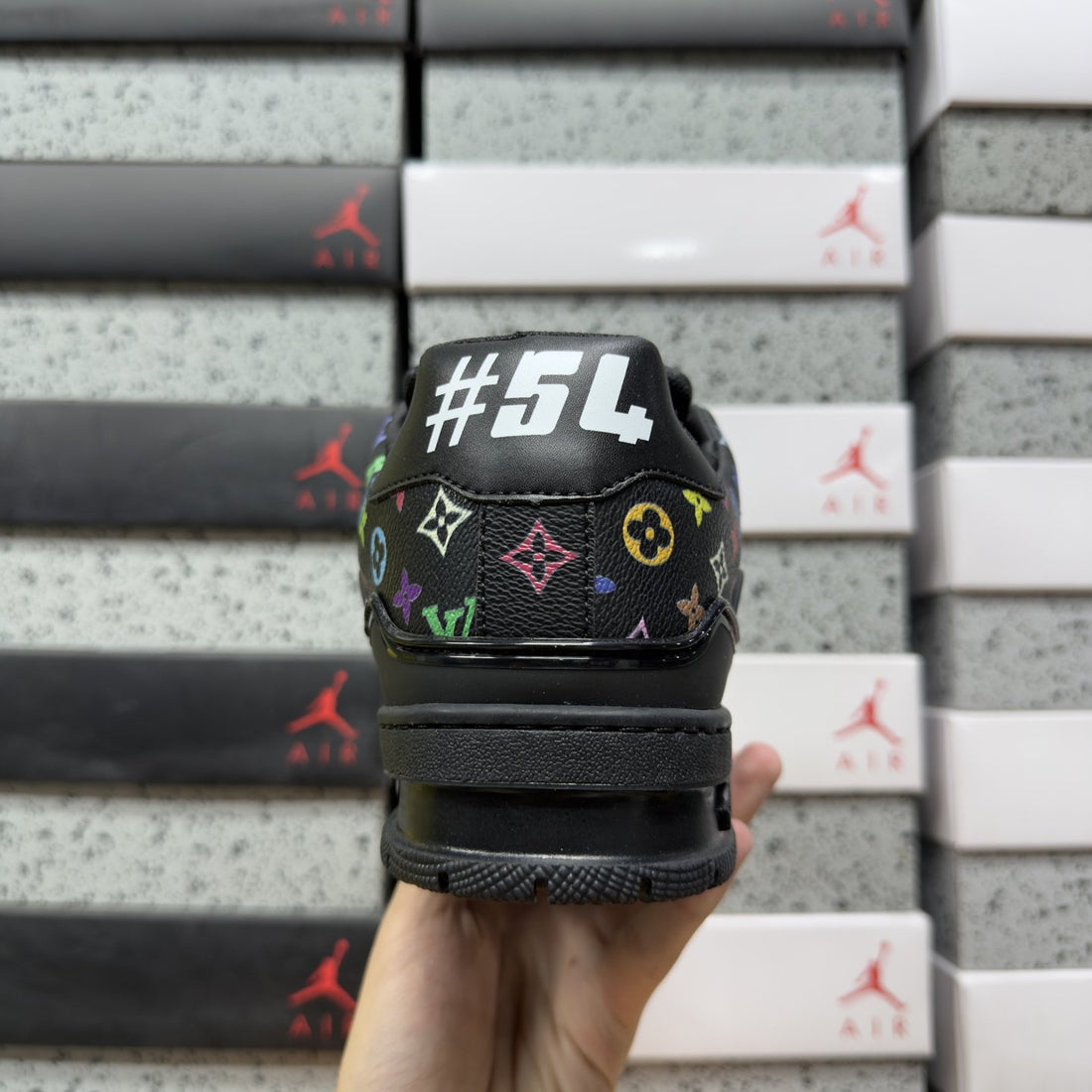LV Trainer Black Multicolor Signature