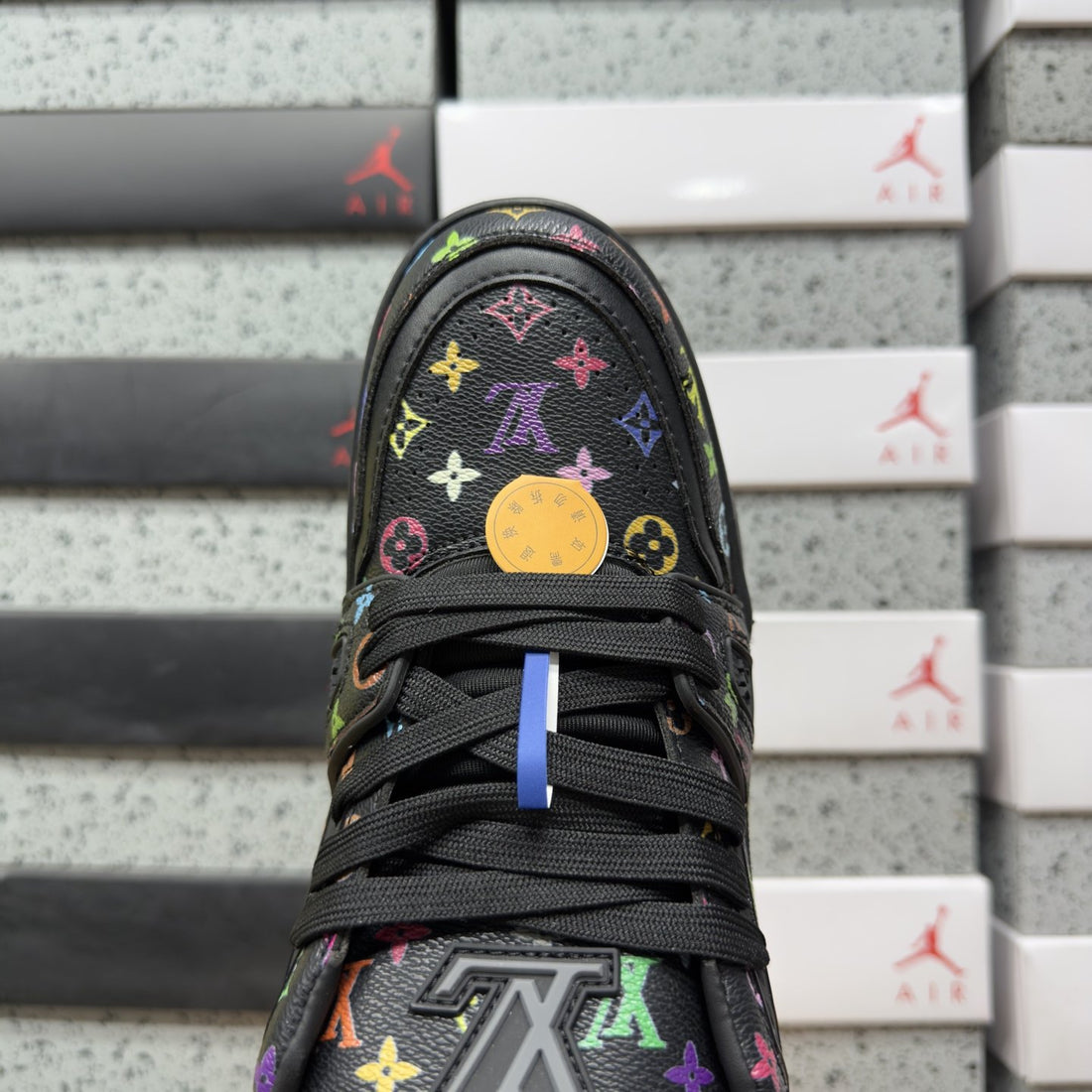 LV Trainer Black Multicolor Signature
