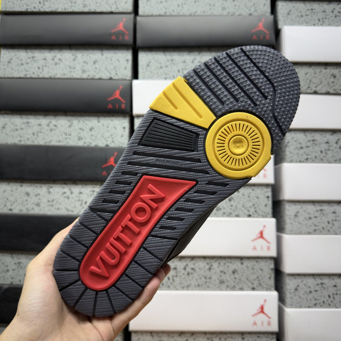 LV Trainer Black Yellow Signature