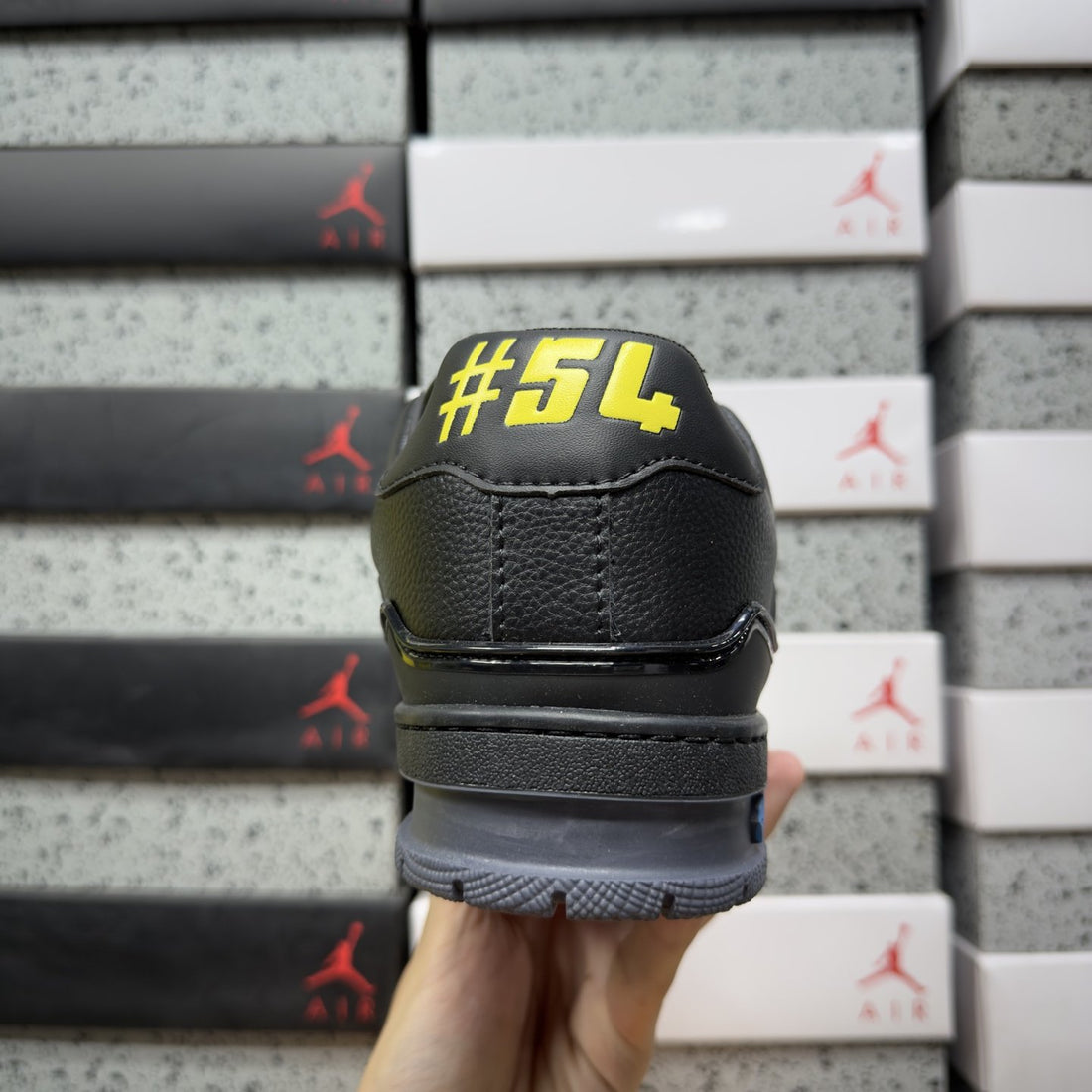 LV Trainer Black Yellow Signature
