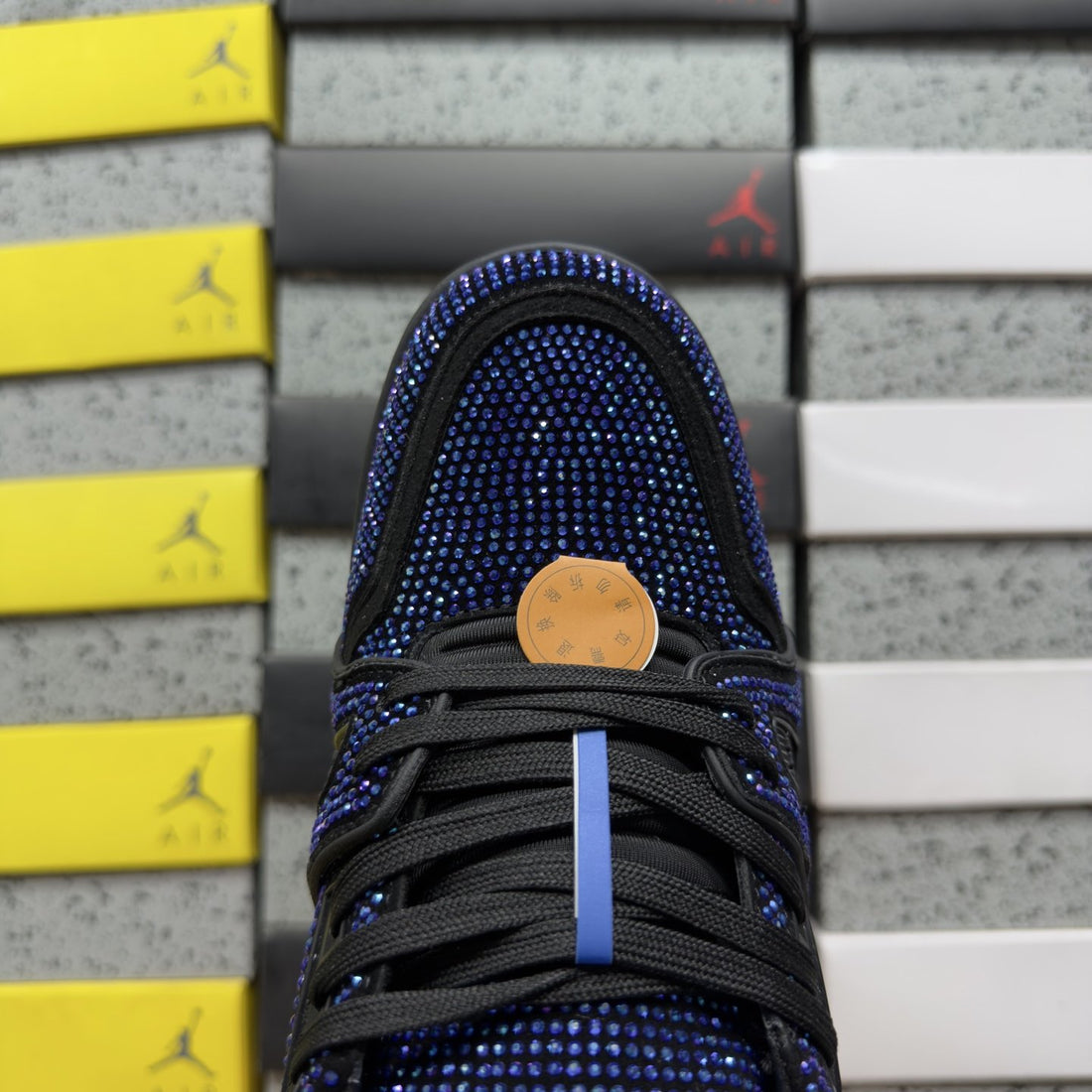 LV Trainer Blue Black Strass