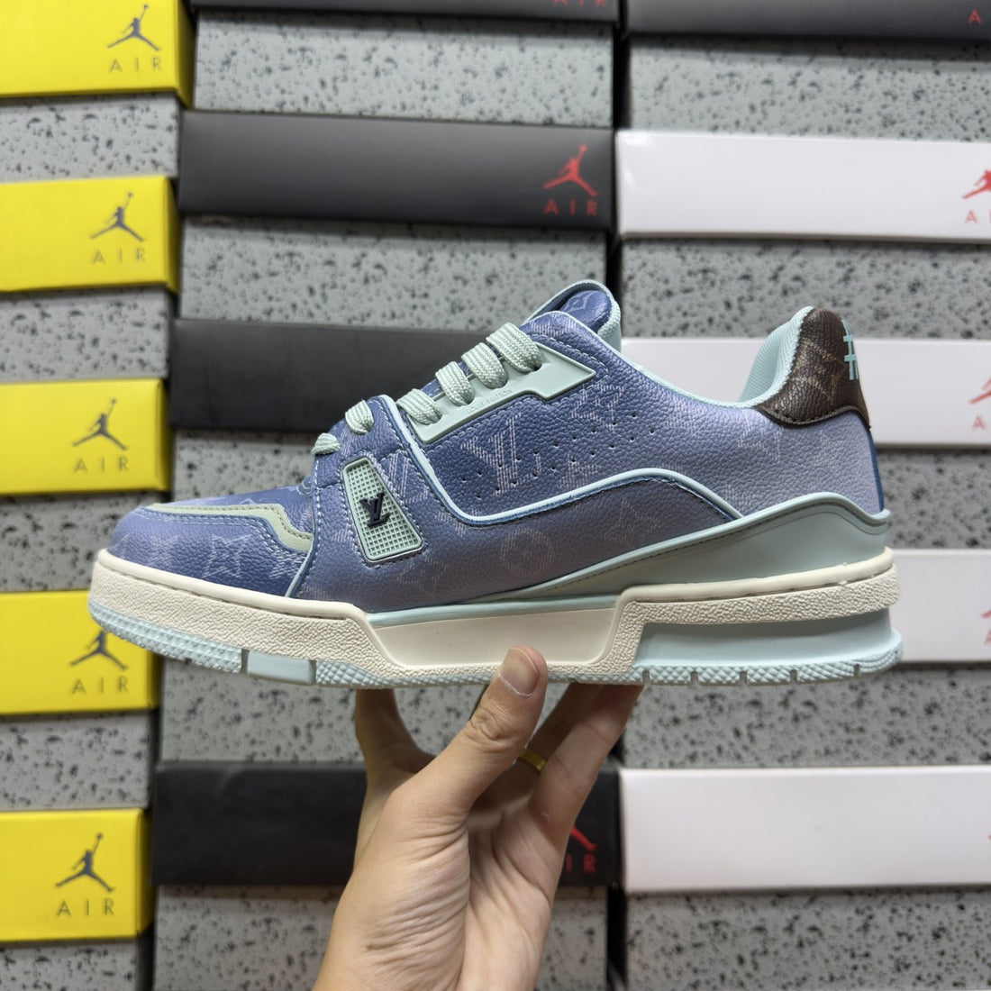 LV Trainer Blue Denim