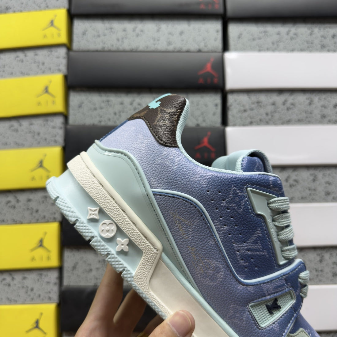 LV Trainer Blue Denim