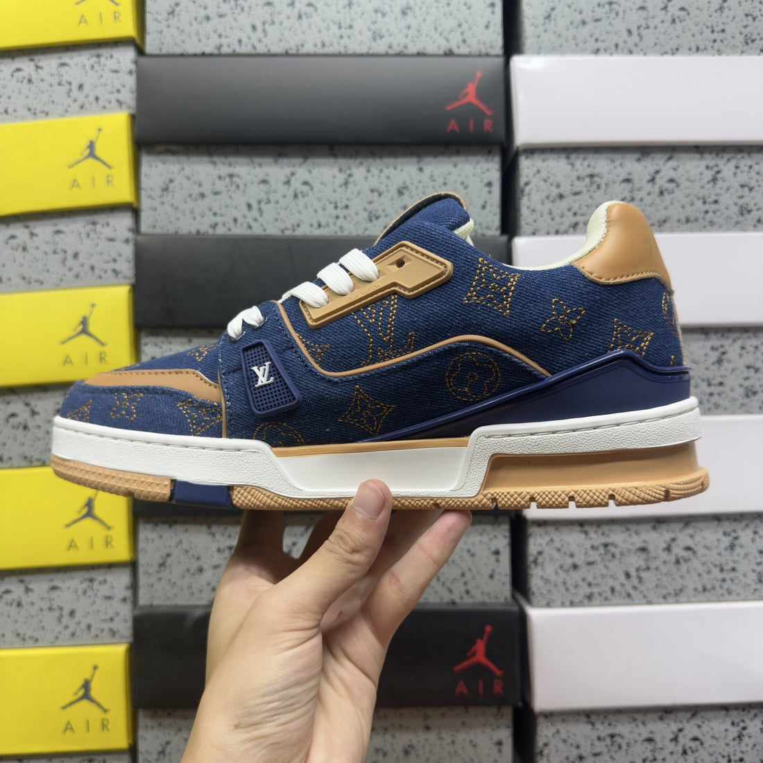 LV Trainer Blue Denim Monogram