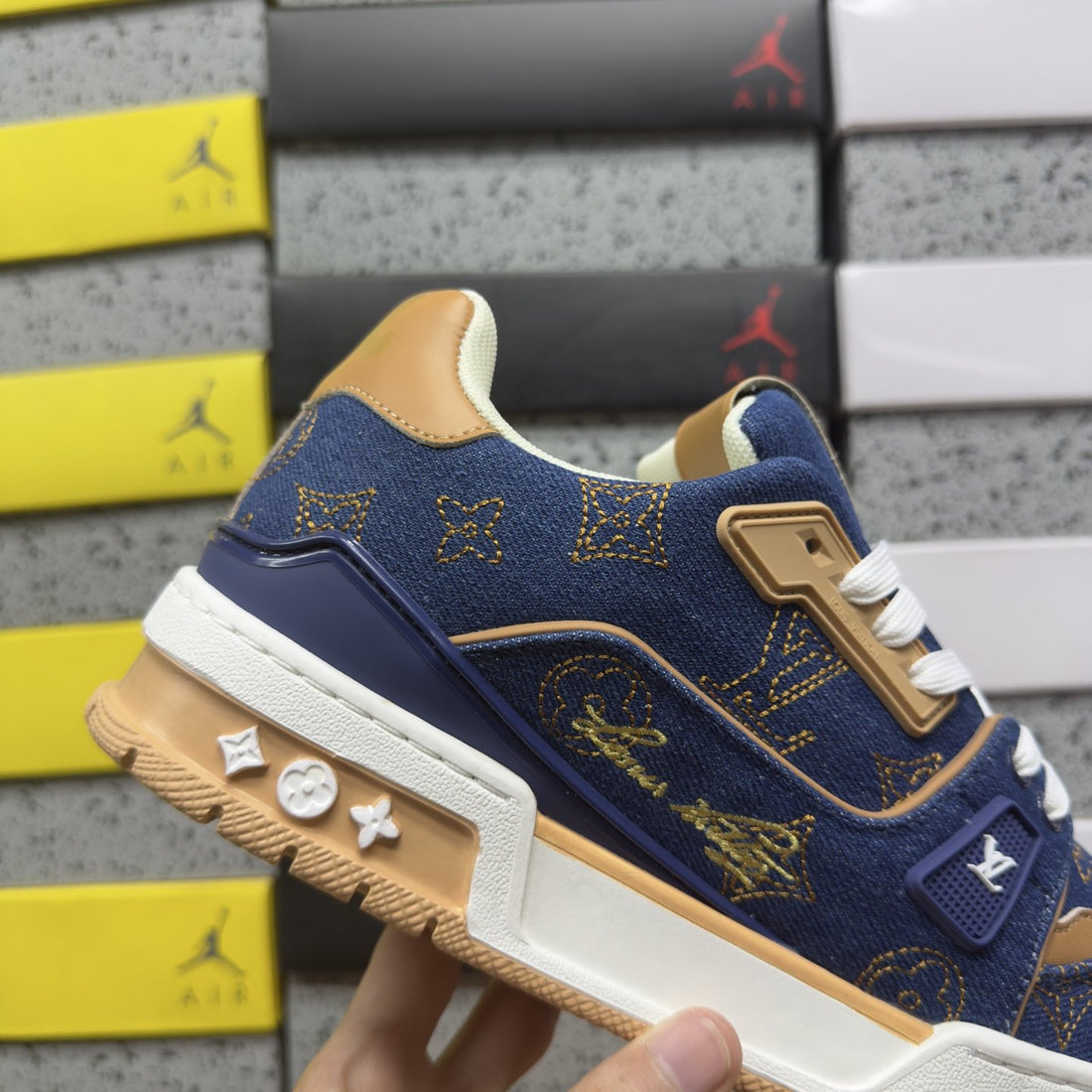 LV Trainer Blue Denim Monogram