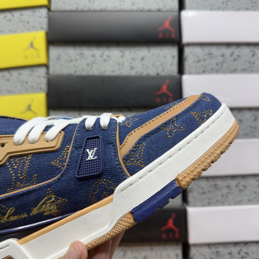 LV Trainer Blue Denim Monogram