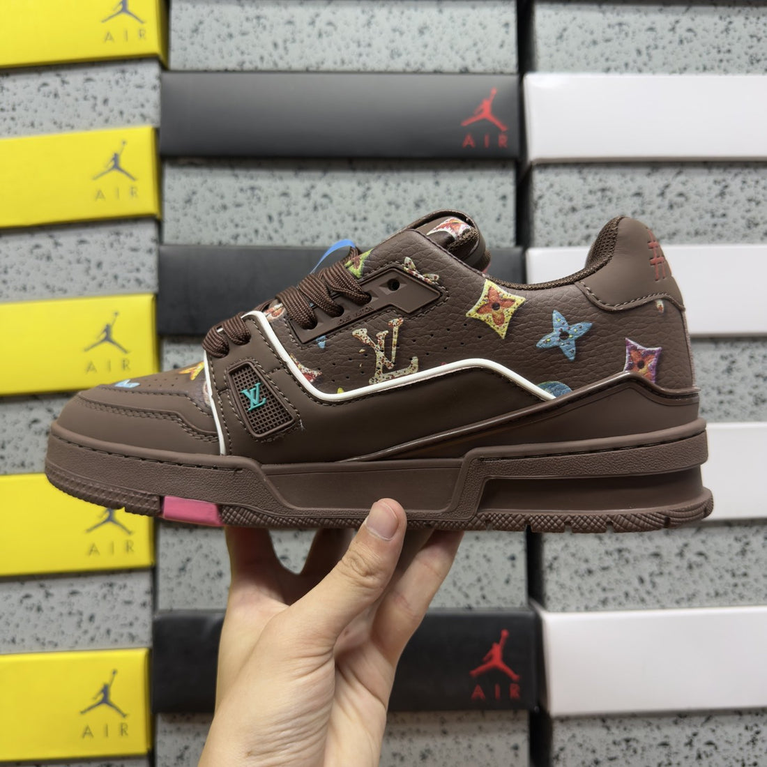 LV Trainer Chocolate Multicolor