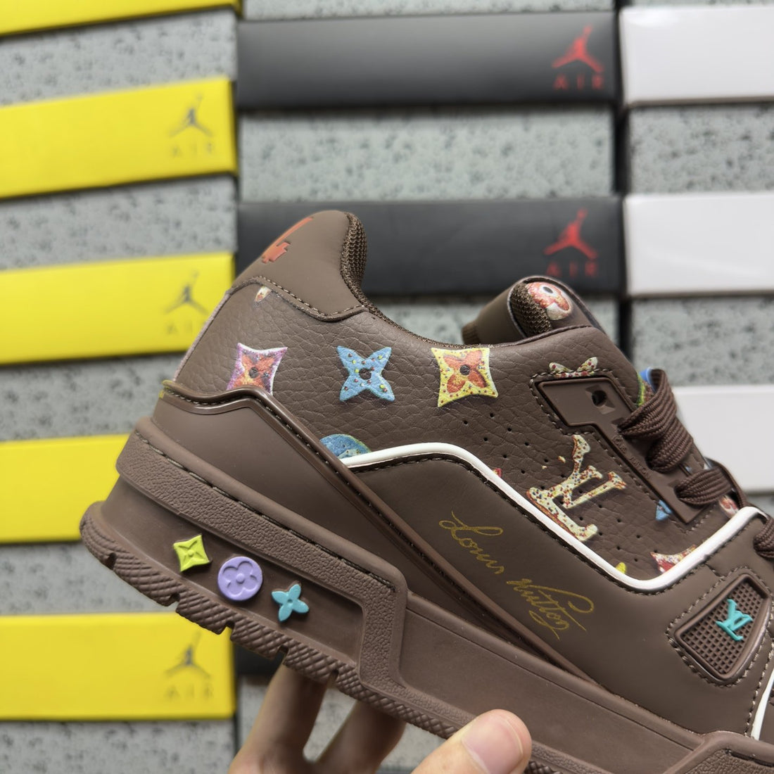 LV Trainer Chocolate Multicolor
