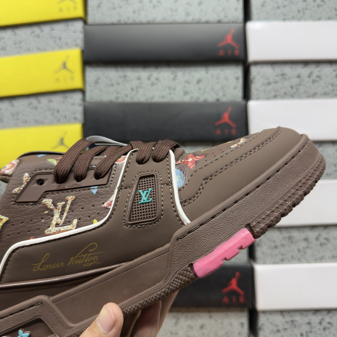 LV Trainer Chocolate Multicolor