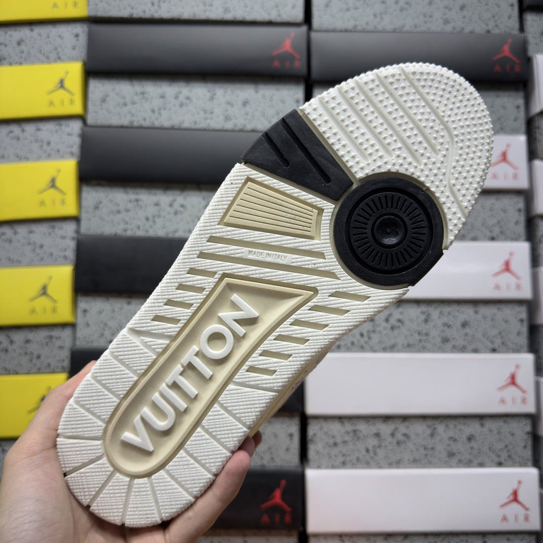 LV Trainer Cream Monogram Multicolor