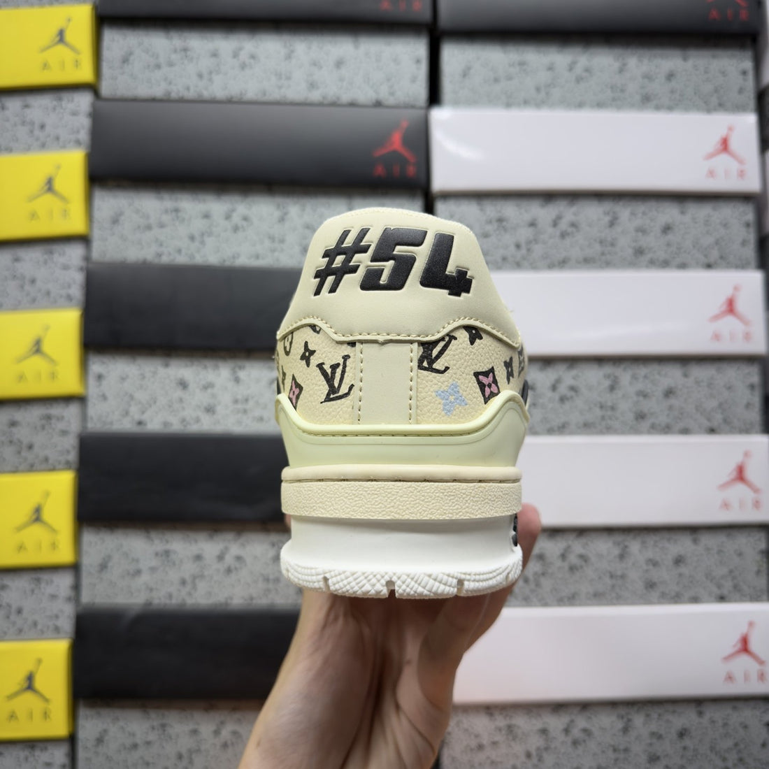 LV Trainer Cream Monogram Multicolor
