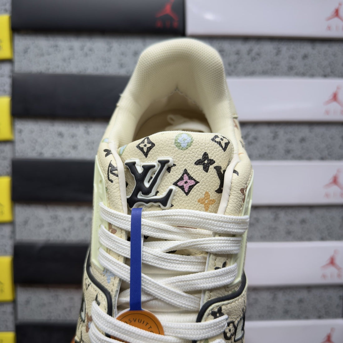 LV Trainer Cream Monogram Multicolor