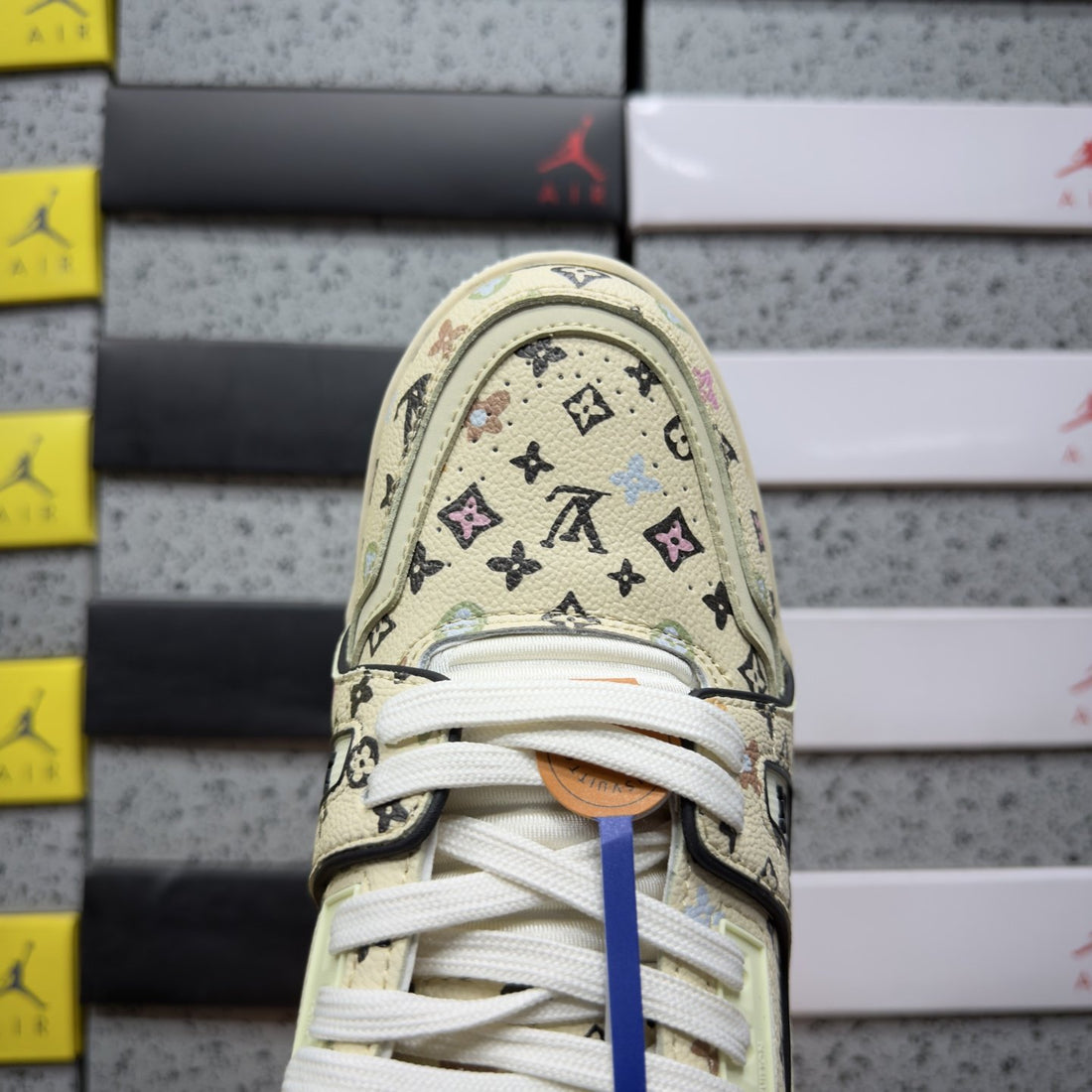 LV Trainer Cream Monogram Multicolor