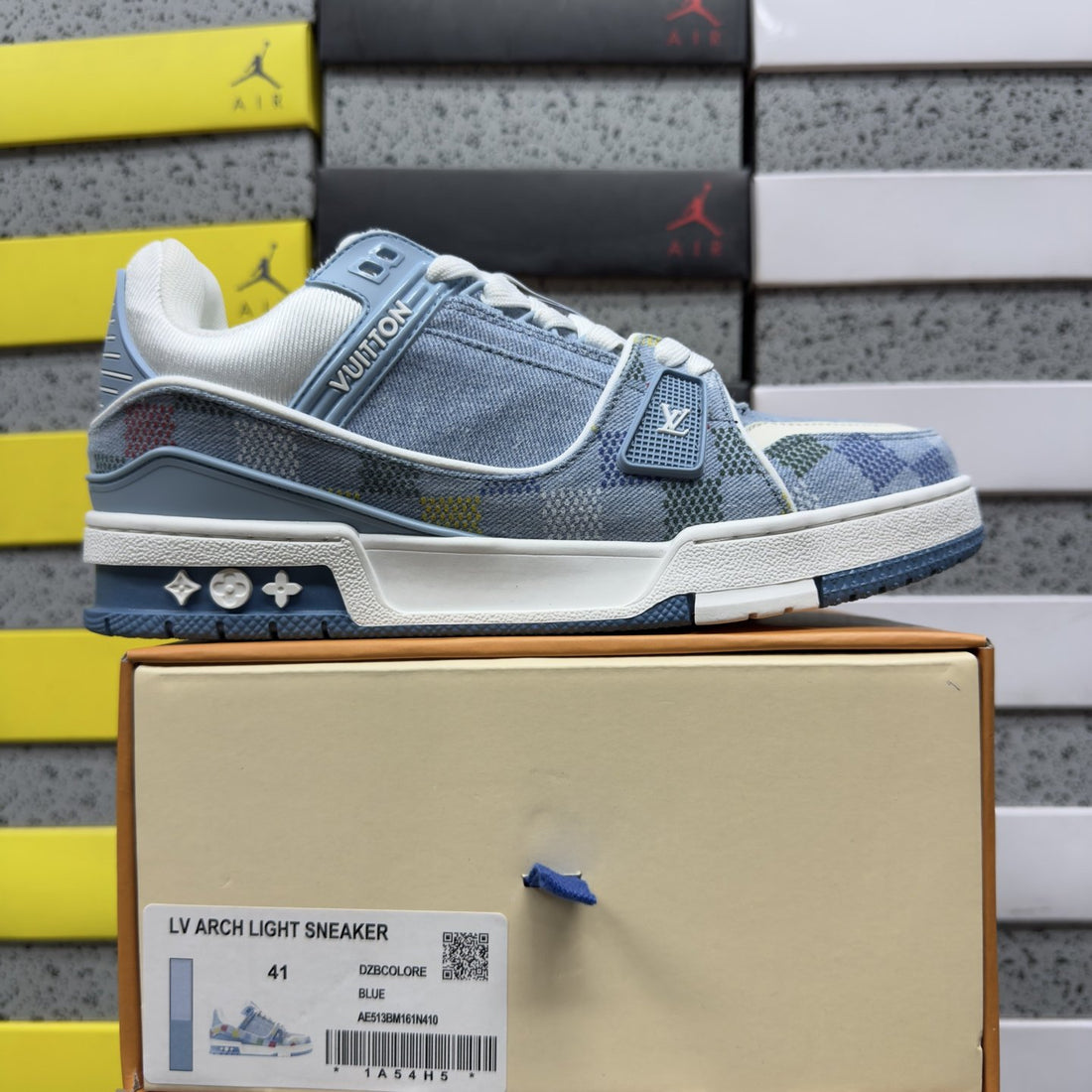 LV Trainer Light Blue Damier