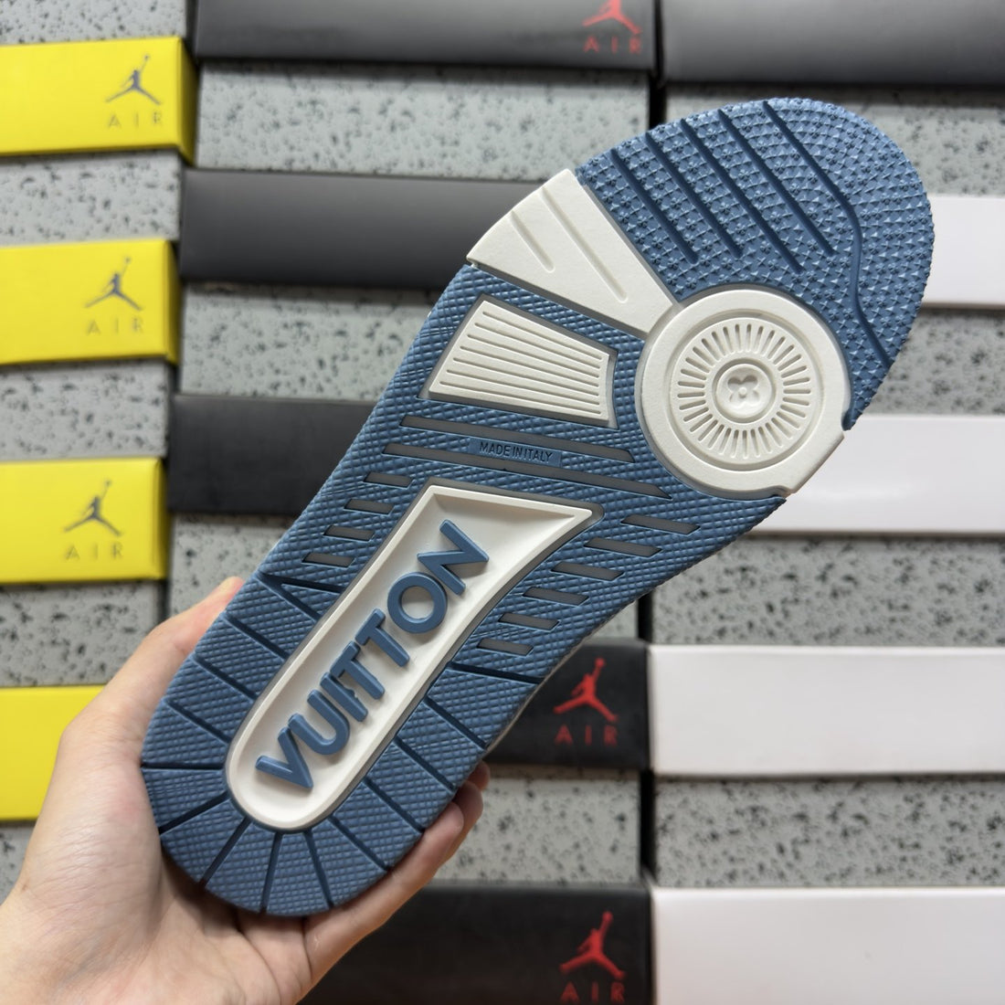 LV Trainer Light Blue Damier