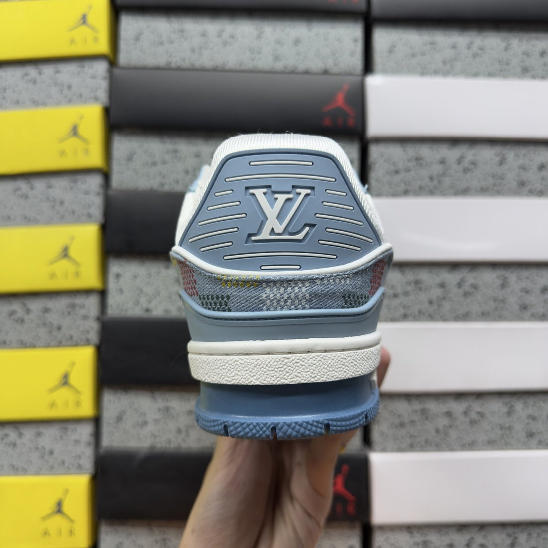 LV Trainer Light Blue Damier