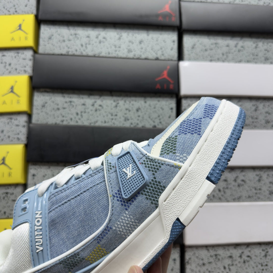 LV Trainer Light Blue Damier