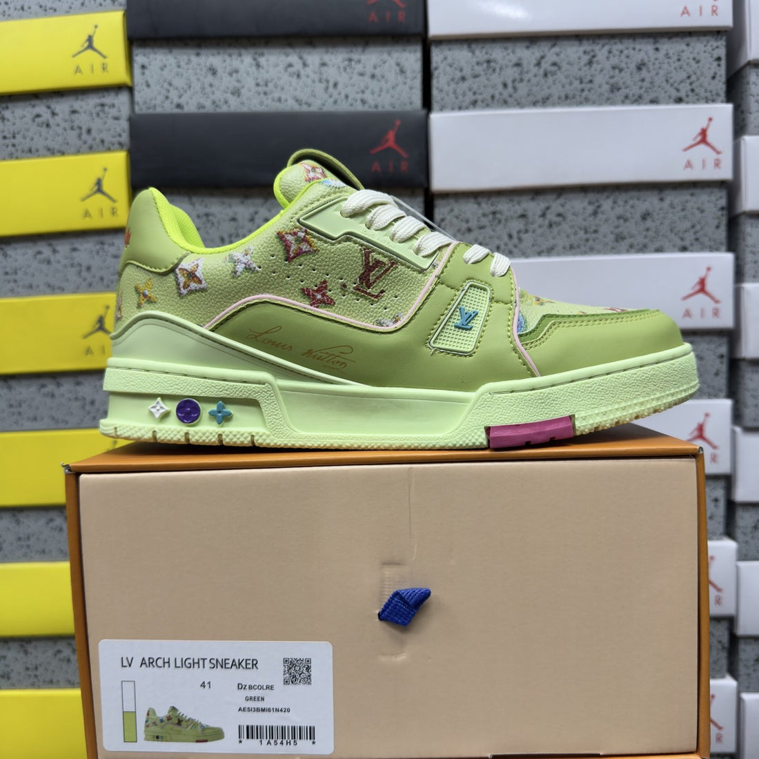 LV Trainer Lime Multicolor