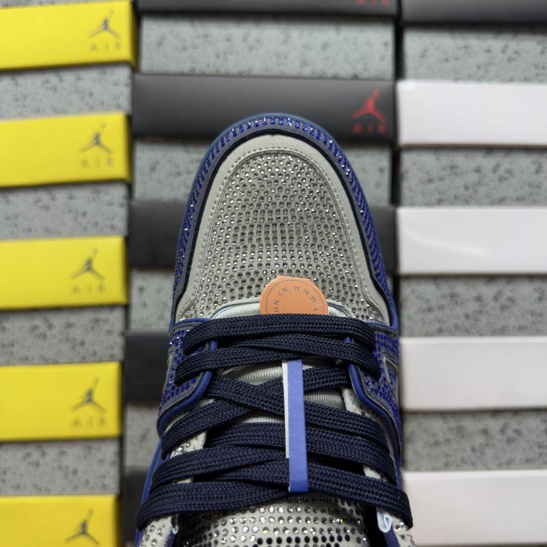 LV Trainer Navy Grey Strass
