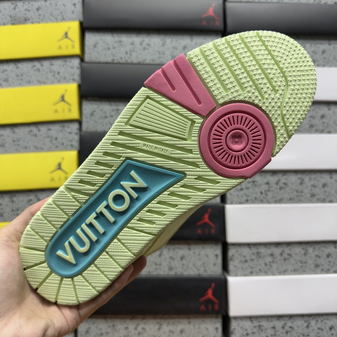 LV Trainer Pastel Green Multicolor