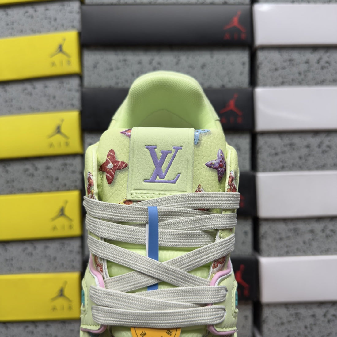 LV Trainer Pastel Green Multicolor