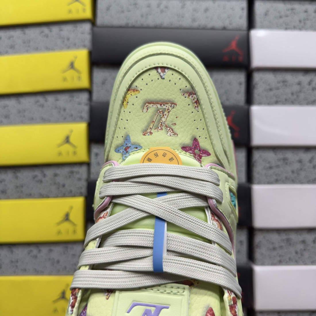 LV Trainer Pastel Green Multicolor