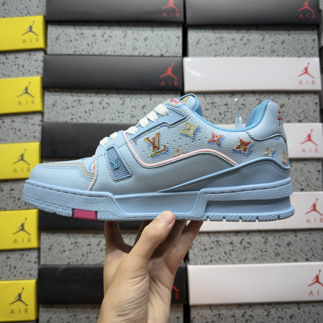 LV Trainer Sky Blue Multicolor