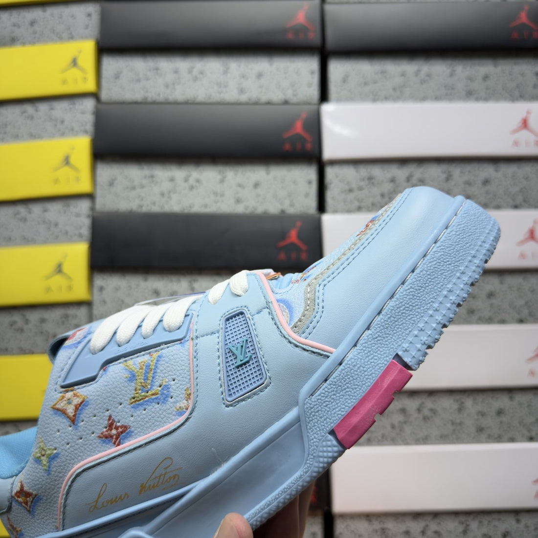 LV Trainer Sky Blue Multicolor